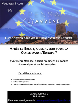 Rencontre-débat avec Henri Malosse à Calenzana sur le thème de la Corse et l'Europe Rencontre-débat avec Henri Malosse à Calenzana sur le thème de la Corse et l'Europe