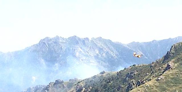 Incendie sur les hauteurs de Ghisoni Incendie sur les hauteurs de Ghisoni