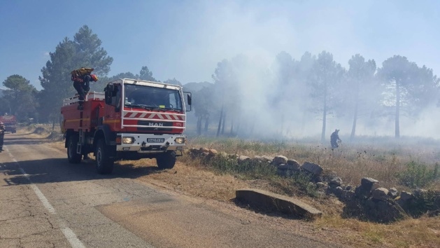 Les pompiers ardéchois en action en Corse-du-Sud (Photo Sdis 2A)