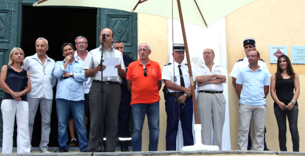 Marc-Antoine Nicolai, maire de Cervioni, à l'heure des allocutions d'ouverture