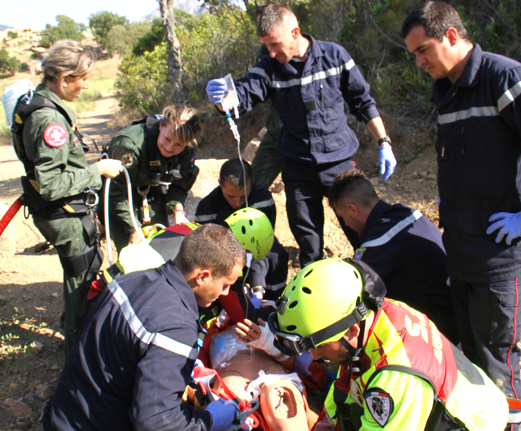 Pompiers de Sainte-Lucie de Porto-Vecchio-BA 126 : Exercice commun de sauvetage