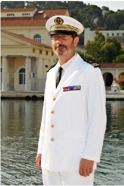 Prise de commandement marine du Capitaine de vaisseau Remy à Aspretto