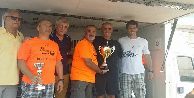 Louis Pinci et  Thierry Corbalan sur la même marche du podium à Nice