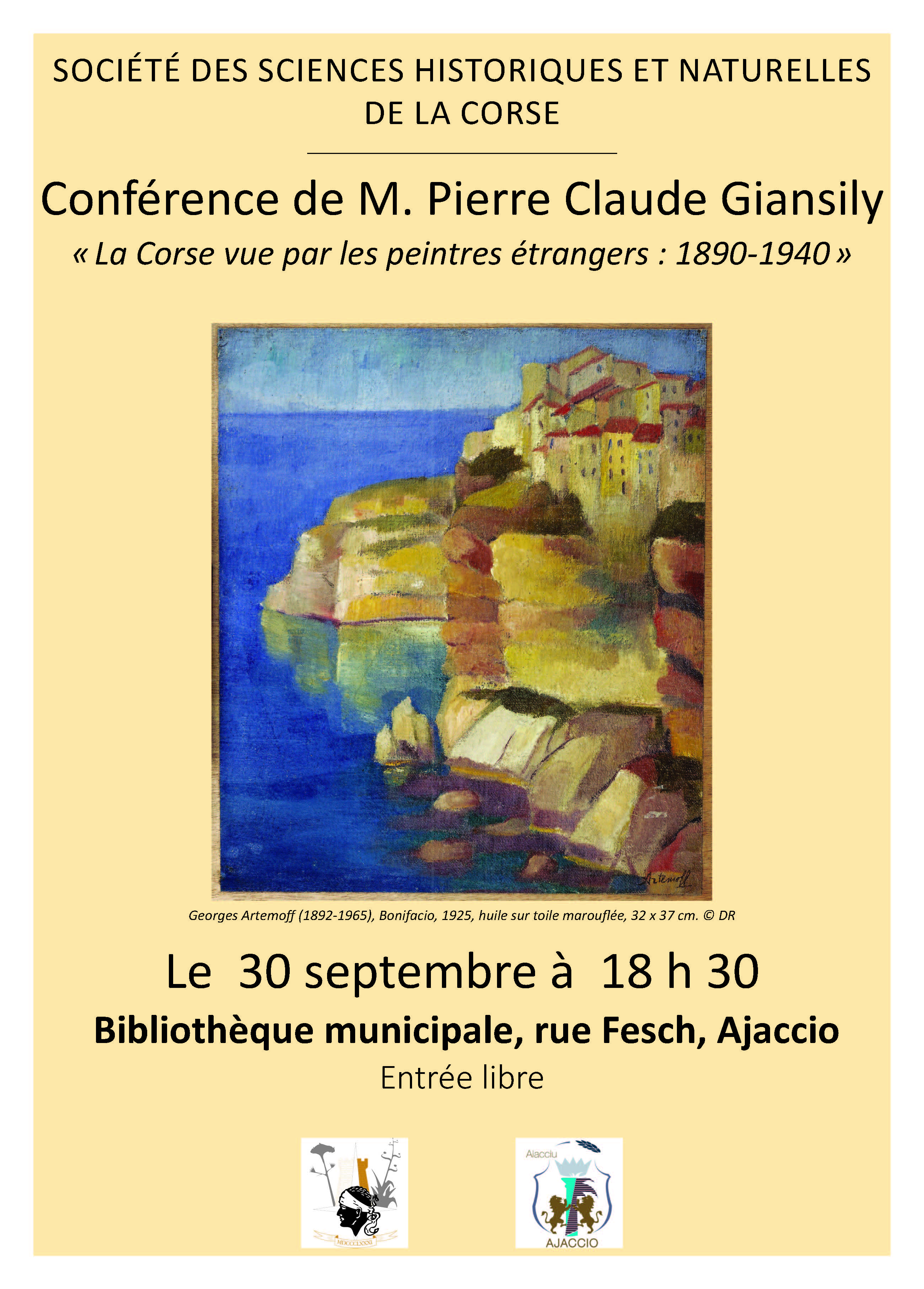 Ajaccio : "La Corse vue par les peintres étrangers : 1890-1940"