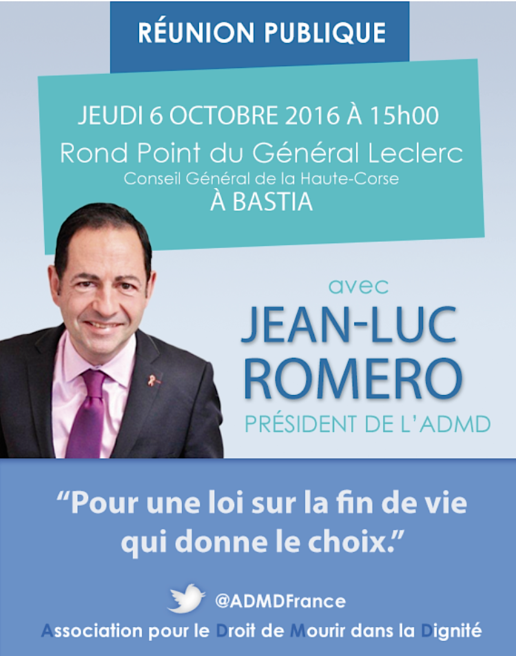 Jean-Luc Romero à Bastia et Ajaccio : "Pour une loi sur la fin de vie qui donne le choix"