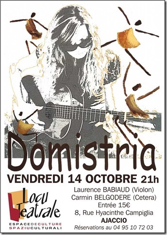 Ajaccio : Domistria  en concert à Locu Téatrale
