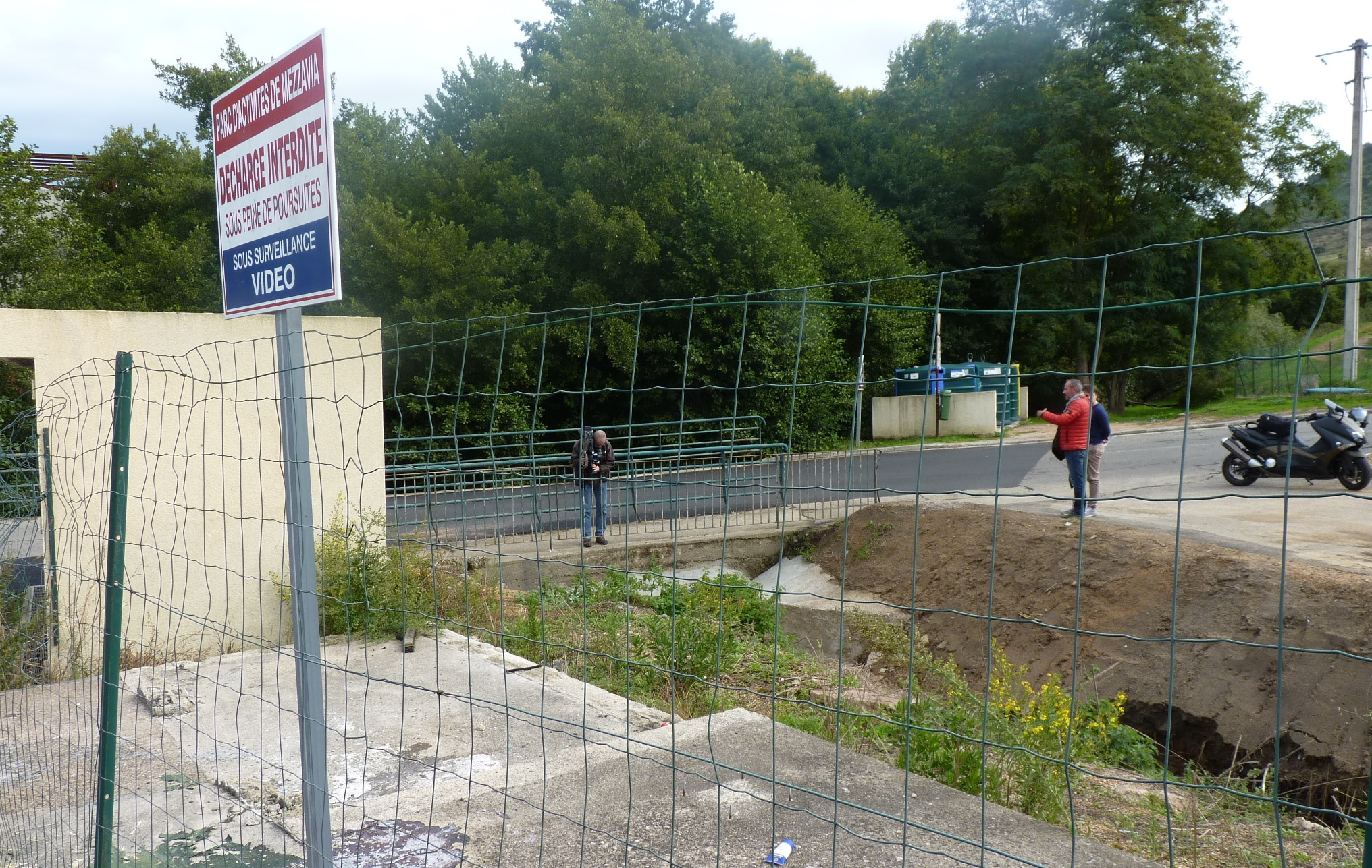 Le pont désormais praticable