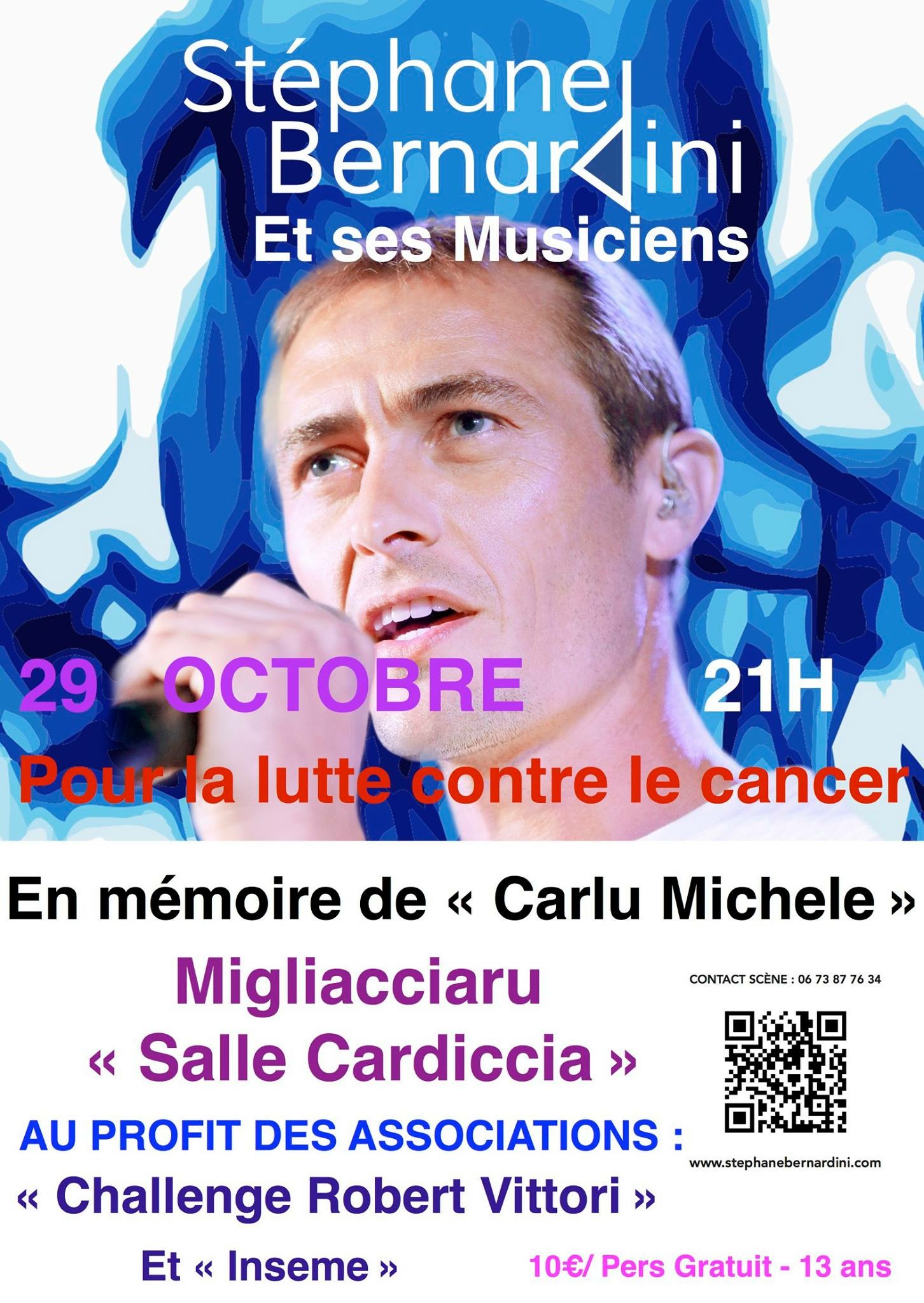 Prunelli di Fiumorbu : Stéphane Bernardini chante Samedi contre le cancer