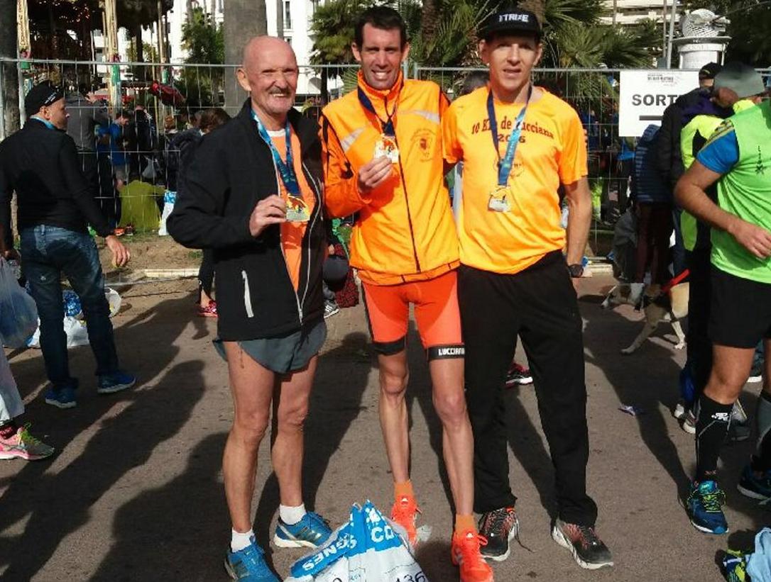 Lucciana Atletismu et le CAA au marathon Nice-Cannes