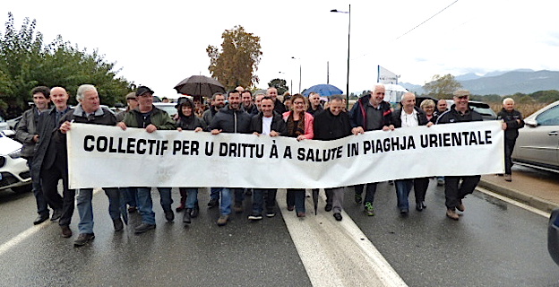 Les manifestants ont marché jusqu'au pont du Fium'Orbu.