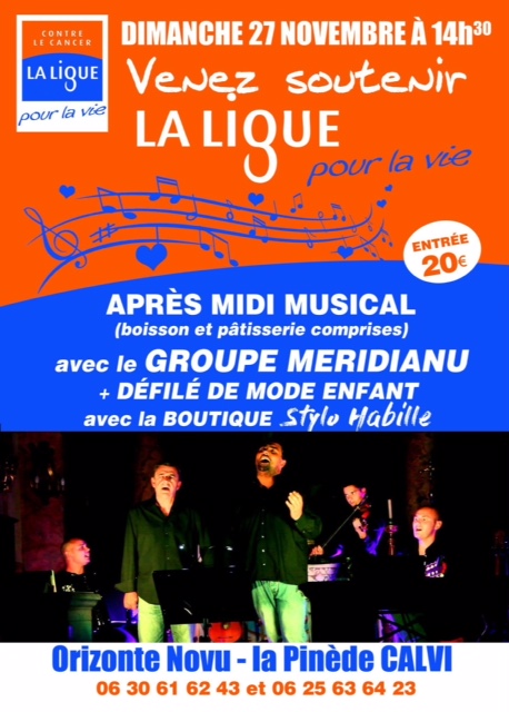 Après-midi musical à Calvi pour la Ligue contre le cancer