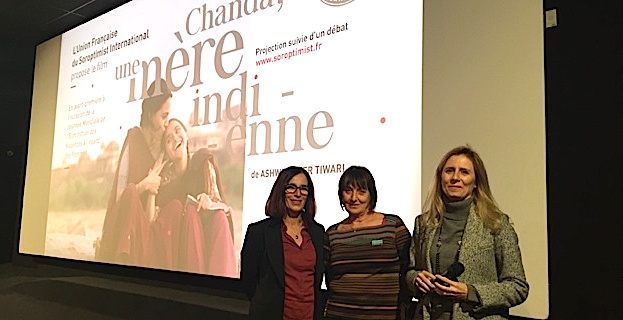 Dominique Nadaud, déléguée départementale aux droits de la femme et à l'égalité entre les hommes et les femmes Francine Grilli, directrice du CIDFF et Michelle Villa du Club Soroptimist de Bastia