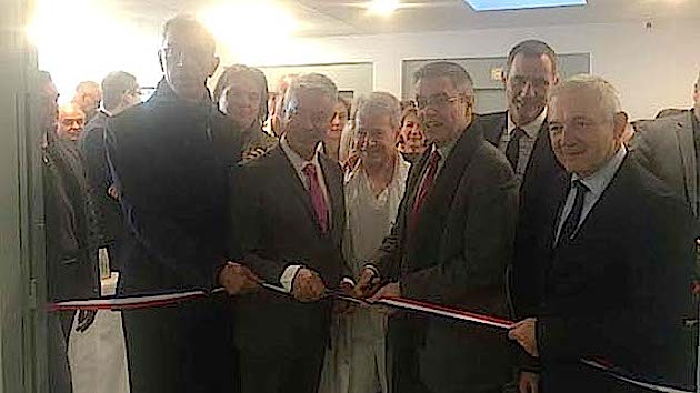 Inauguration du nouveau service de gériatrie en présence du directeur de l’hôpital de Bastia, Pascal Forcioli, du maire de Bastia, Pierre Savelli, du préfet de Haute-Corse, Alain Thirion, du Président du Conseil Exécutif, Gilles Simeoni et du Président du Conseil Départemental de la Haute-Corse, François Orlandi.