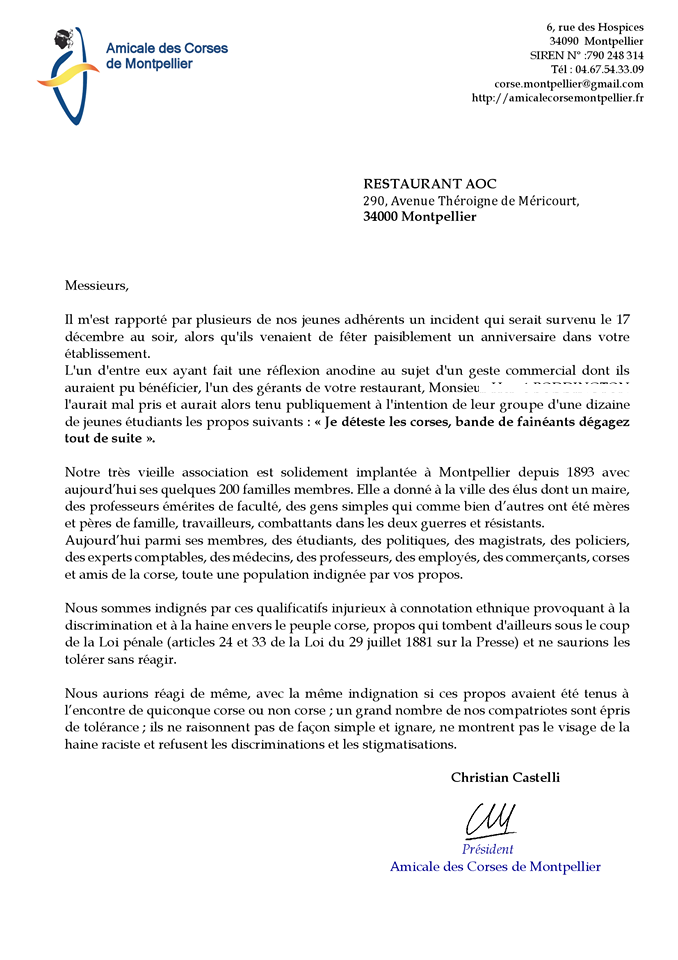 Montpellier : "Je déteste les Corses. Bandes de fainéants, dégagez tout de suite !"