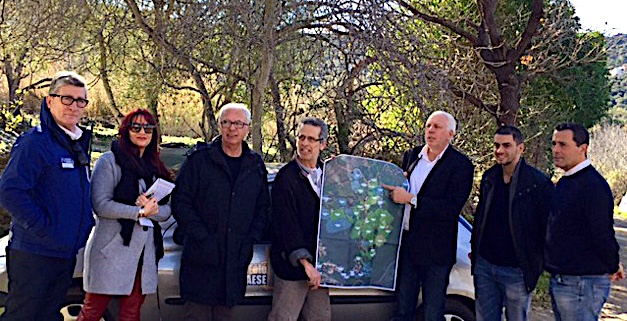 Saveriu Luciani, président de l'OEHC à Monticellu pour évaluer les besoins d'alimentation en eau brute