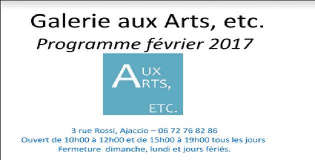 Le programme de La Galerie aux Arts à Ajaccio