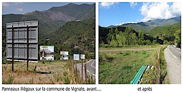 Panneaux publicitaires illégaux en Corse : Premiers démontages