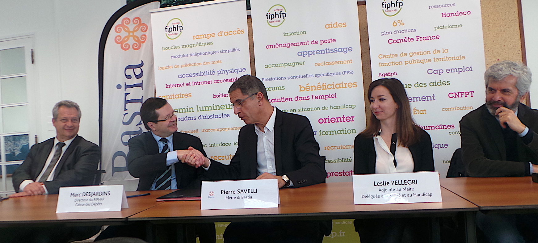 La Ville de Bastia signe une convention avec le Fonds pour l'insertion des personnes handicapées