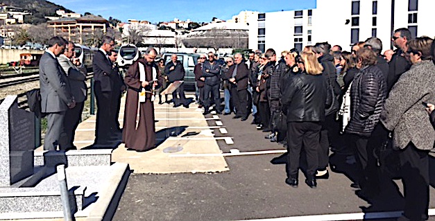 Une stèle à la mémoire de Charles Andreani inaugurée à la gare de Bastia