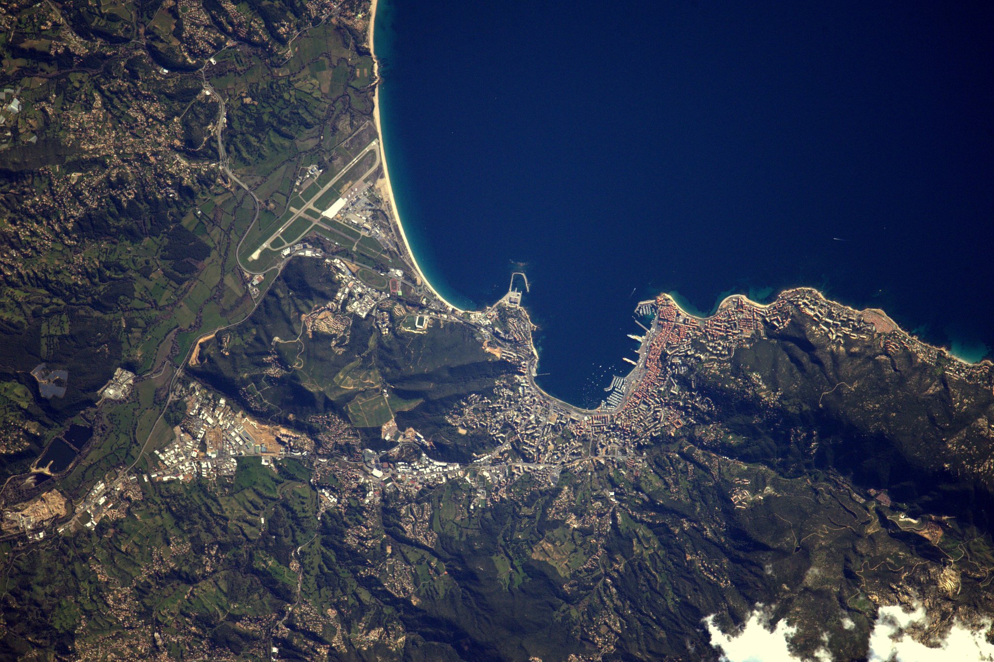 Ajaccio et son aéroport vus par l'astronaute Thomas Pesquet
