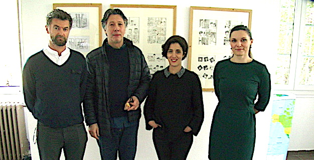 Le proviseur du lycée Jean Nicoli, Marcelino Truong, Mélanie Allag et Juana Macari