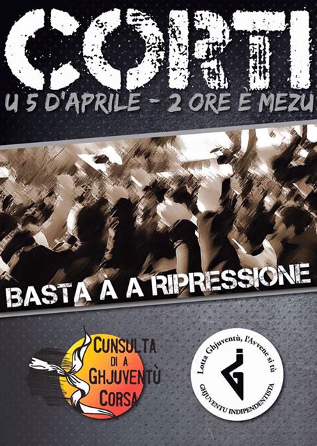 Corti : A Cunsulta di a Ghjuventù Corsa et la Ghjuventù Indipendentista appellent à la manifestation