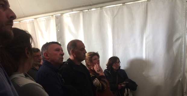 Fabienne Maestracci, Louis Cesari (filière oléicole), François Sargentini (ODARC), Cécile Mathieu (Pépinière du Golfe à Propriano), Pierre Torre (filière apicole).