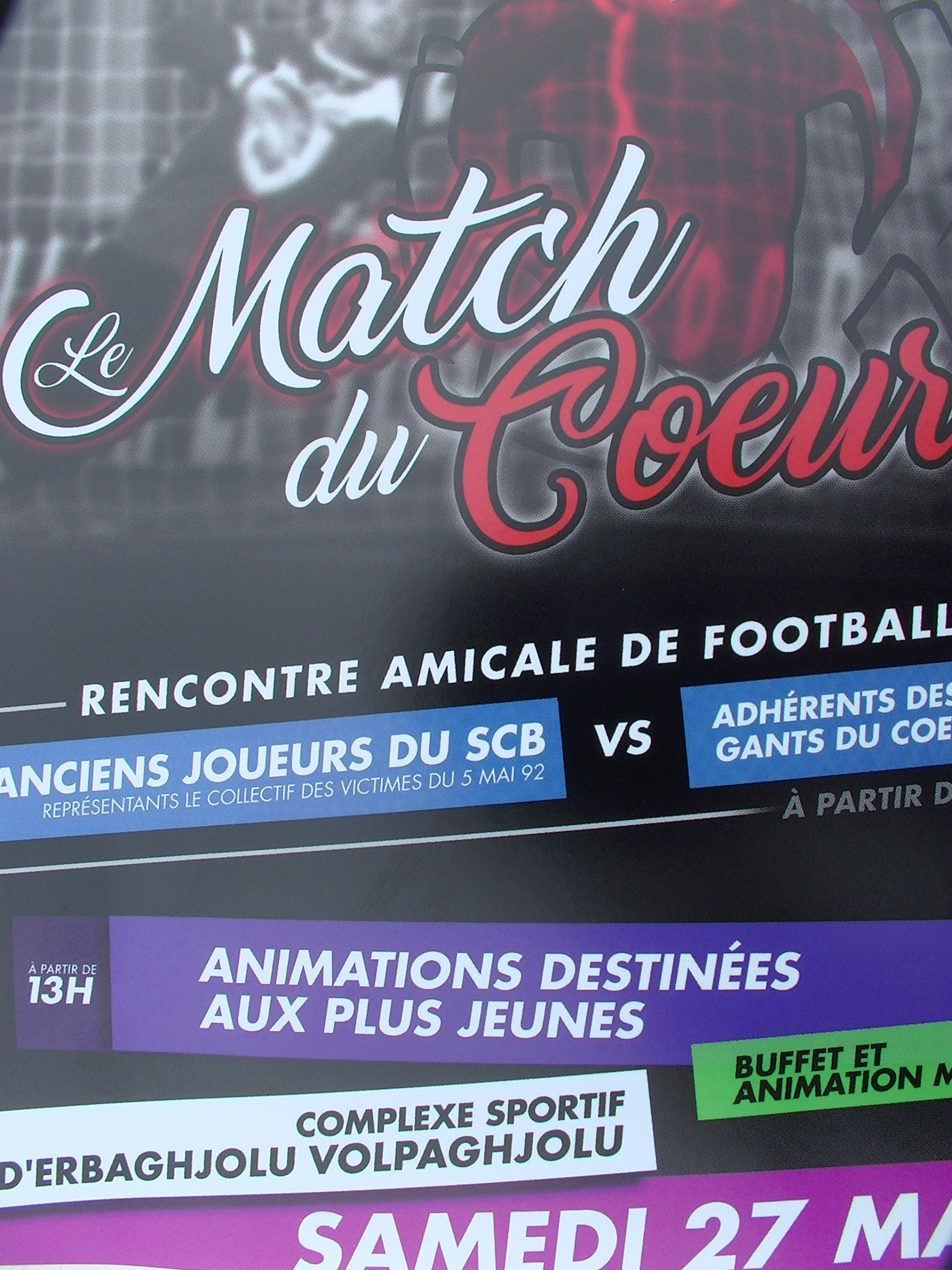 Football : « Match du cœur » le 27 Mai à Bastia