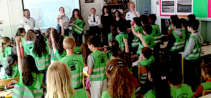 Bastia : 41 élèves de l'école Charpak ont subi avec succès l'épreuve théorique du permis cycliste