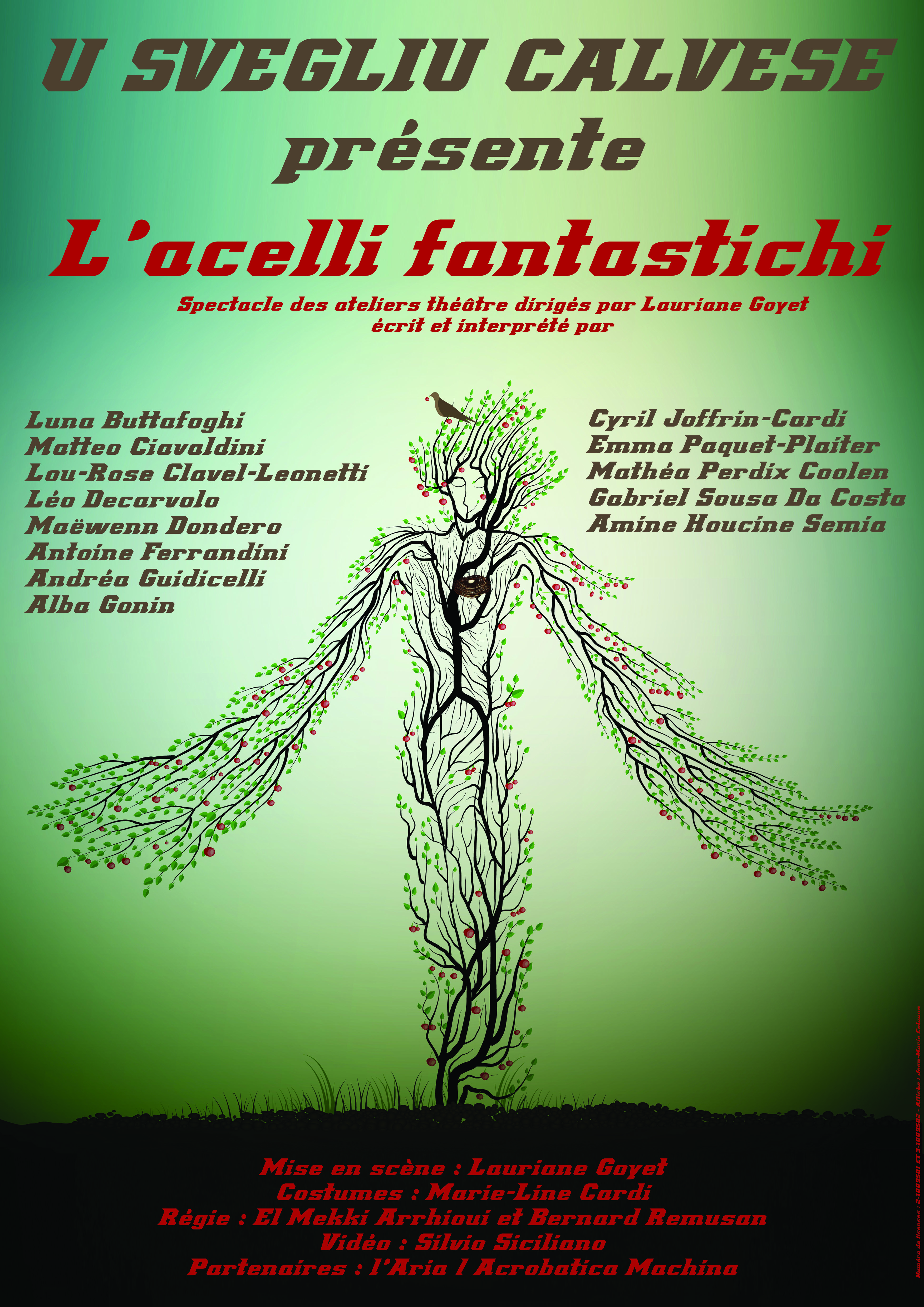 Spectacles A Truppucia Vendredi 9 et Samedi 10 Juin dans les Jardins de la Poudrière à Calvi