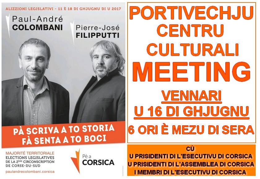 Législatives: le meeting d'entre-deux-tours de Colombani-Filipputti 2017