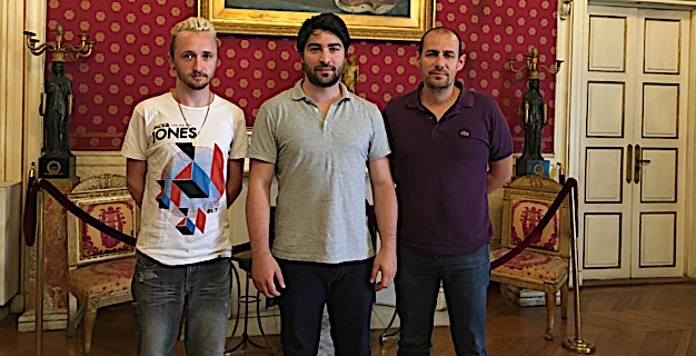 De gauche à droite : Guilhem Vion, Antoni Chareyre et Franck Dubernet