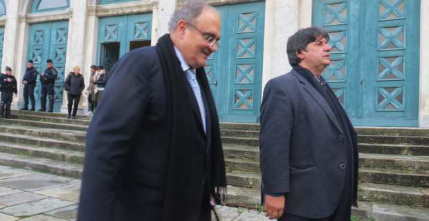 Paul Giacobbi devant le tribunal correctionnel de Bastia en novembre 2016 lors du procès des gîtes ruraux.