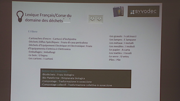 Déchets : Un lexique Français-Corse pour traduire le vocabulaire technique