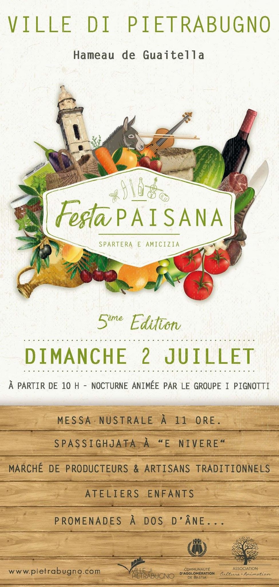 Ville di Petrabugno : Dimanche la 5ème Festa Paisana