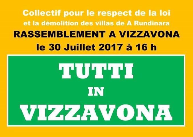 Rundinara : Un Collectif de citoyens pour obtenir "le respect de la loi et la démolition des villas"
