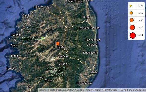 Séisme : La terre a légèrement tremblé à Corte !