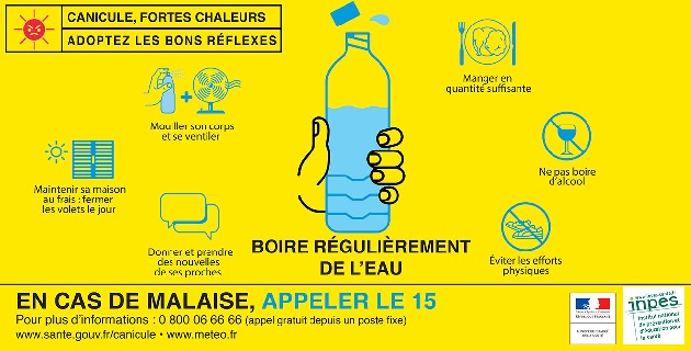 Fortes chaleurs : l’Agence Régionale de Santé de Corse rappelle bons réflexes