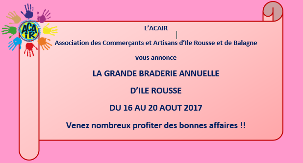  Ile-Rousse : La grande braderie annuelle aura lieu du 16 au 20 août