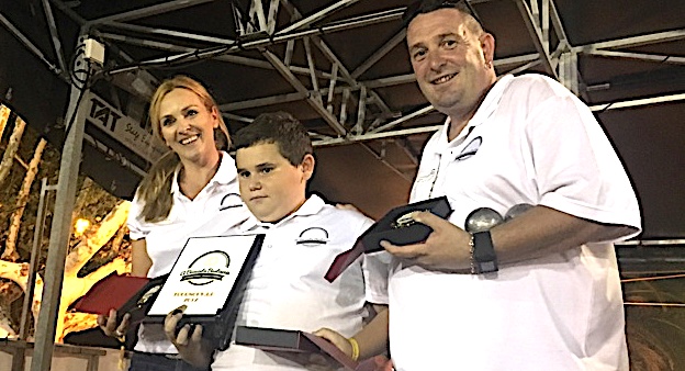 La triplette gagnante Corinne Mattei/Lisandru Bracconi/Bruno Le Boursicaud