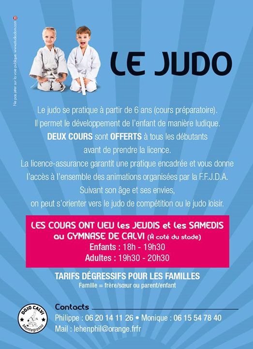 Reprise du judo au Dojo de Calvi-Montegrossu