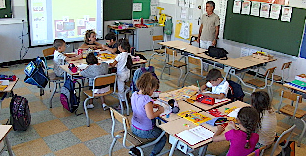Une première pour l'école Calloni à Bastia : 3 classes de CP de 12 élèves chacune.
