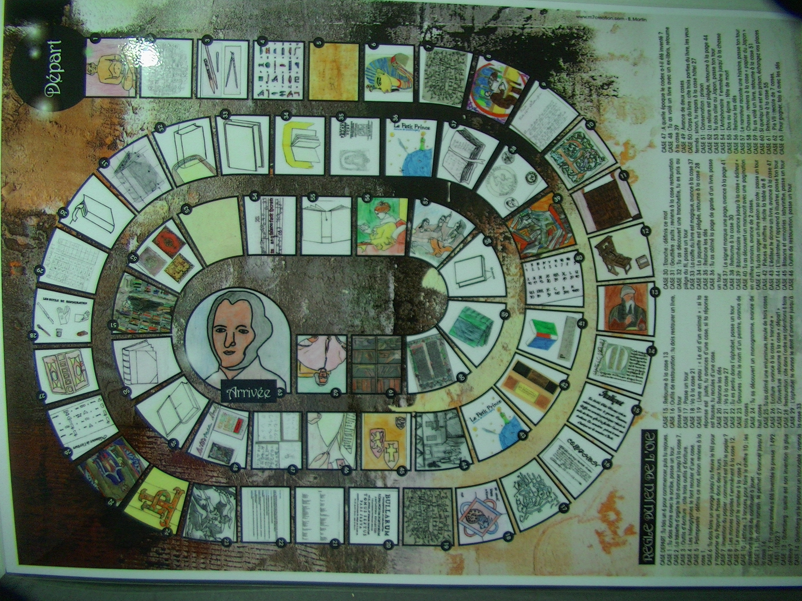 Livre ancien : Quand les élèves de Ville-di-Pietrabugno font leur jeu de l'oie