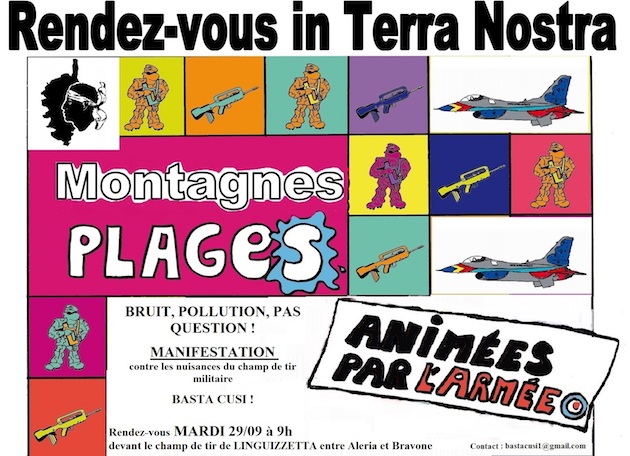 "La Base de Sulinzara, pourquoi pas ! Bruit, pollution, pas question !" : Rassemblement de protestation à Linguizzetta