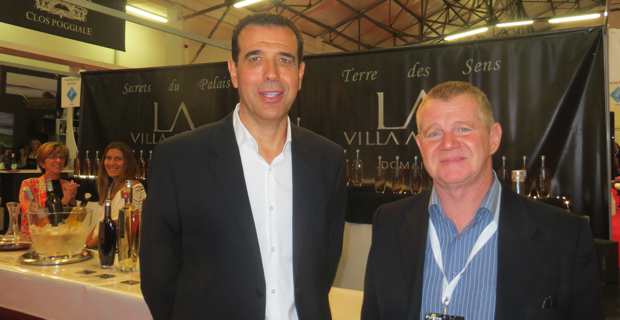 Etienne Lovisi et Paul Perinelli, respectivement président et membre de l’association Corsica’Azzione, organisateurs du "village corse" à la foire internationale de Marseille.