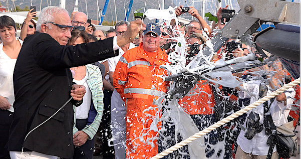 Le général Lanata et Mme Claudy Olmeta baptisent la vedette 165 "Conca d'oru"
