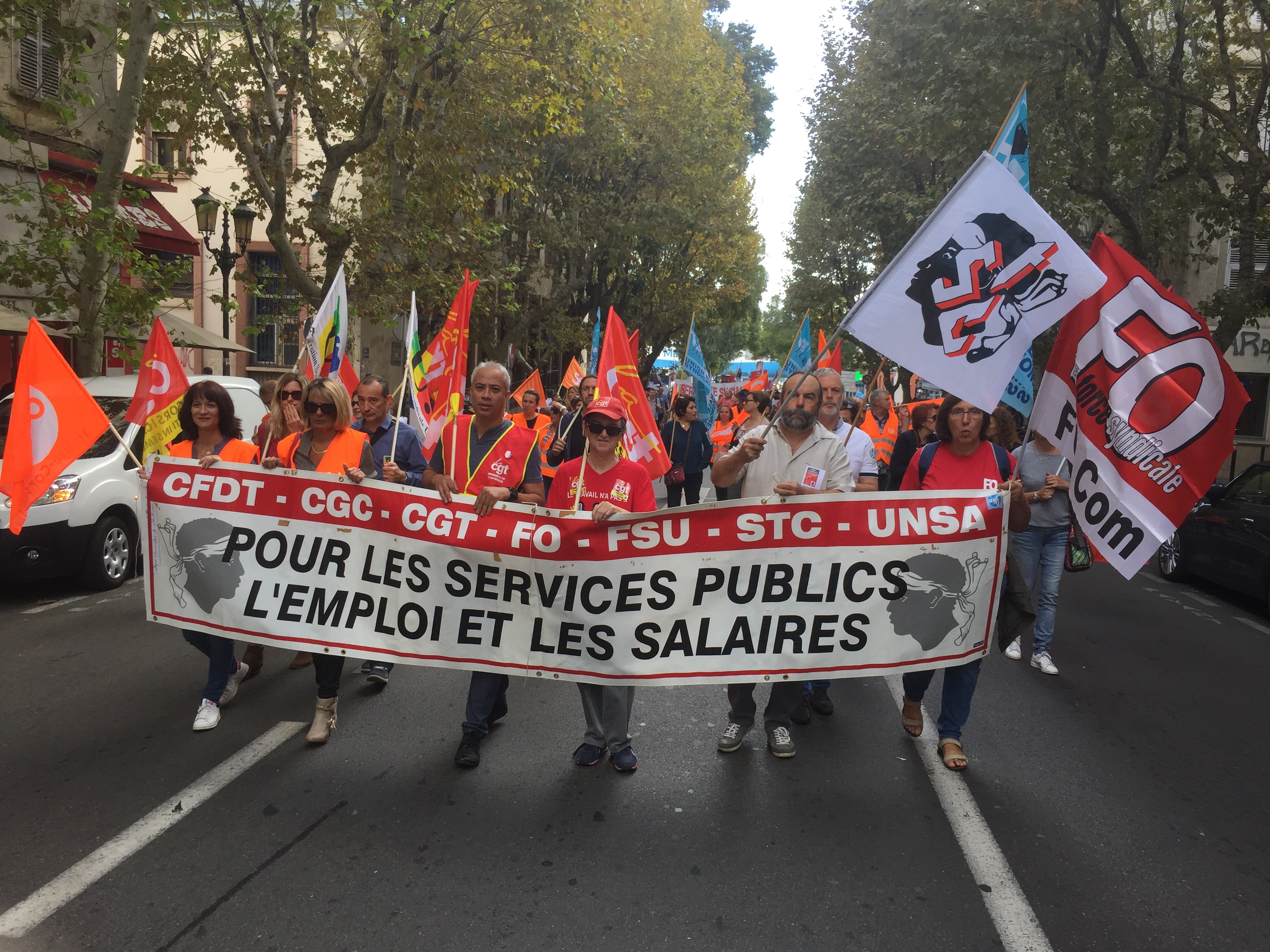 Bastia : Près de 1 500 personnes dans la rue pour défendre la fonction publique