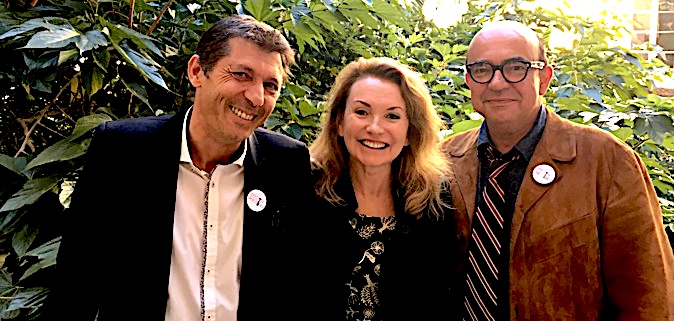 Jérôme Paoli, Daisy d'Errata et Karl Zéro, organisateurs du festival du film politique.