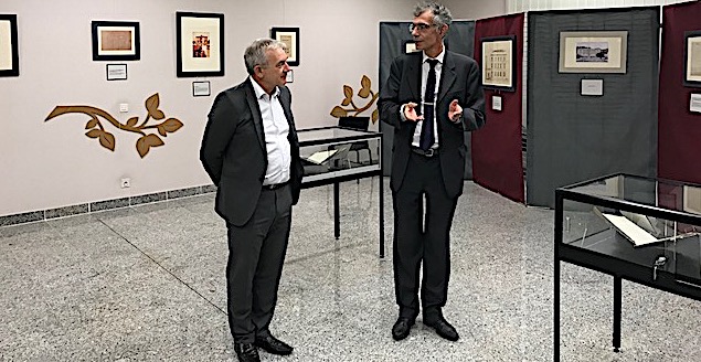 Le President du Conseil Départemental de la Haute-Corse François Orlandi et le Directeur des Archives Départementales Dominique Devaux