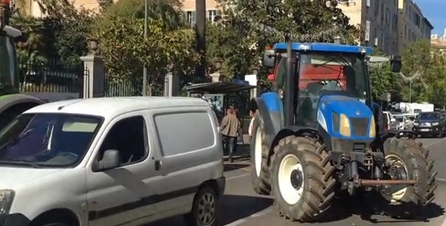 Les manifestants devant la préfecture